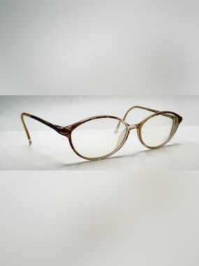 Vintage Silhouette M1919 Brown Translucent Oval Sunglasses Frames Only